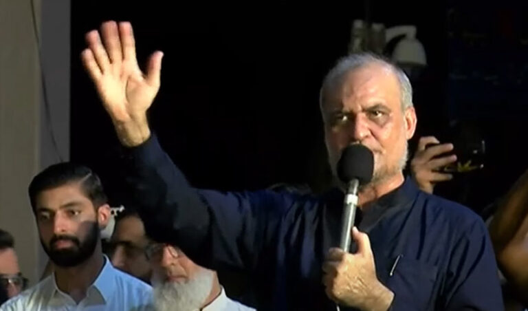 'Accept our demands or face prolonged sit-in', says JI's Hafiz Naeem
