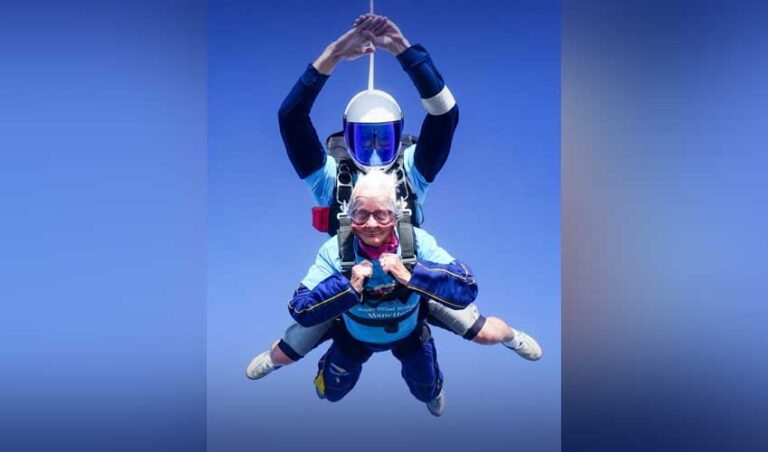Britain's oldest skydiver