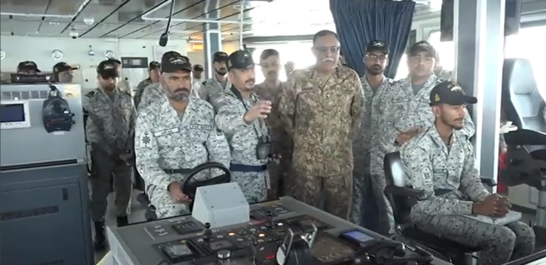 CJCSC General Sahir Shamshad Mirza Visits Naval Base