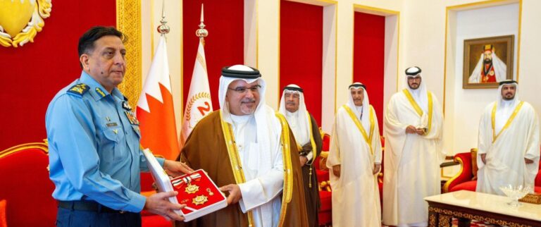 Air Chief Sidhu Awarded Bahrain Medal for Strengthening Defence Ties