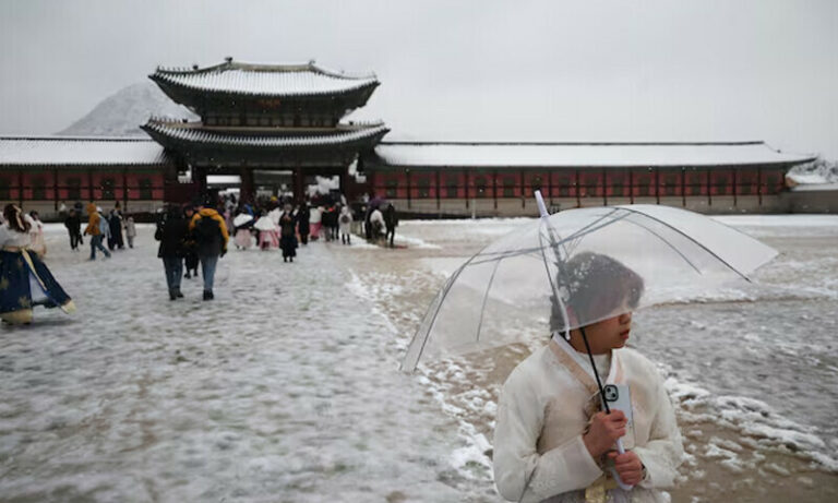 South Korea Record Snowfall in Seoul in November Disrupts