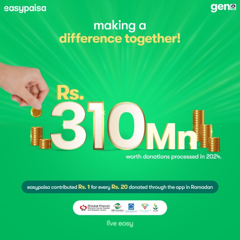easypaisa Facilitates PKR 310 million in Donations
