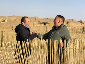 China's largest desert fully encircled with green belt