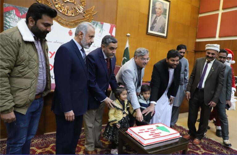 AIOU’s Christian employees celebrate Christmas