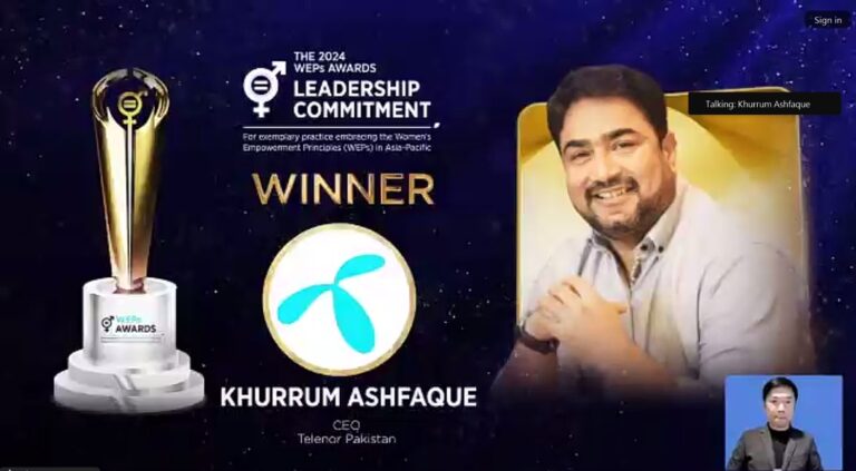 CEO Telenor Pakistan Honored for Leadership Commitment