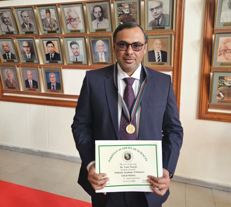 Dr. Yasir Nawab Honored with PAS Gold Medal 2024
