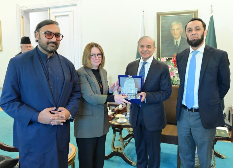 VC University of London Prof. Wendy Thomson and Saad Wasim