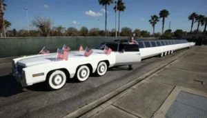 World’s Longest Car 26 Wheels, Seating Capacity for 75 People