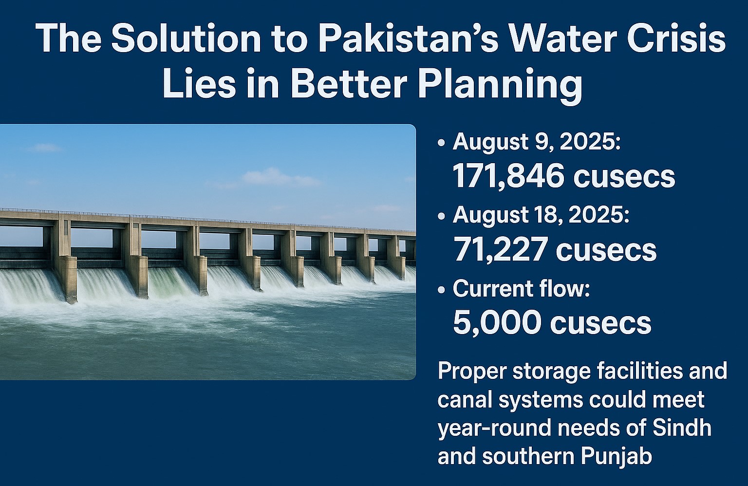 The Solution to Pakistan’s Water Crisis Lies in Better Planning