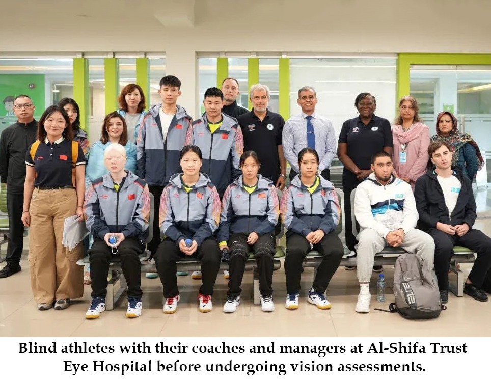 Al-Shifa conducts eye checks for blind athletes’ championship