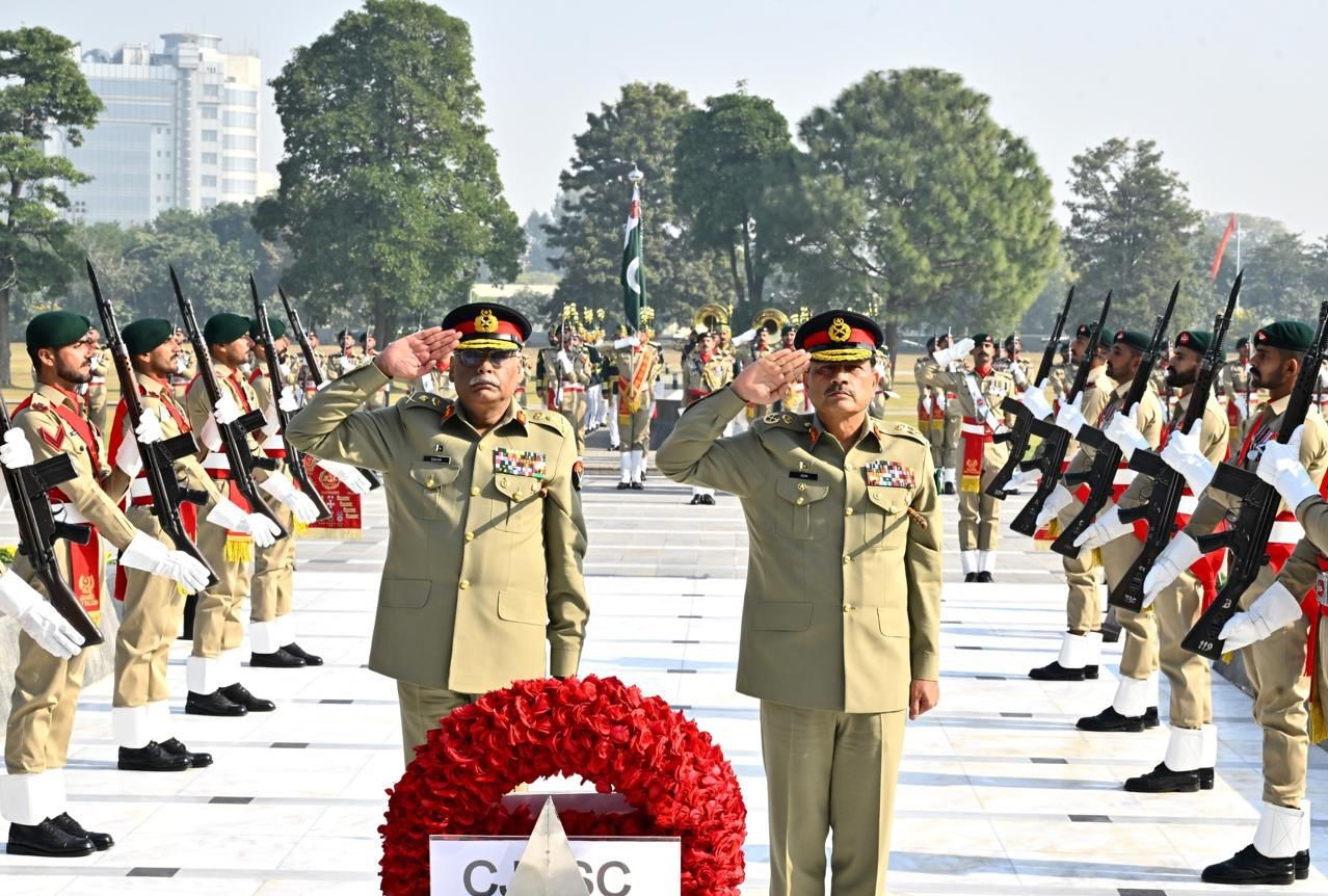 CJCSC pays farewell visit to COAS Asim Munir at GHQ in Rawalpindi