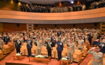 Chief of Defence Forces Asim Munir receives tri-services guard of honour at GHQ