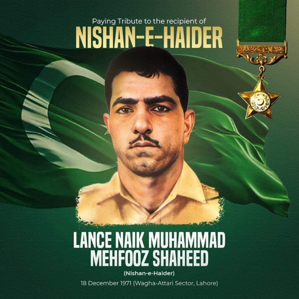 Pakistan Armed Forces Remember Lance Naik Muhammad Mehfooz Shaheed on His Martyrdom Anniversary