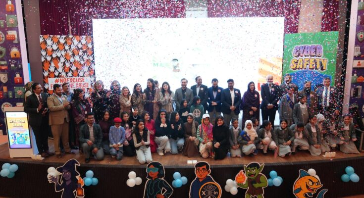 Officials attend an event on child online protection hosted by Telenor Pakistan and UNICEF.