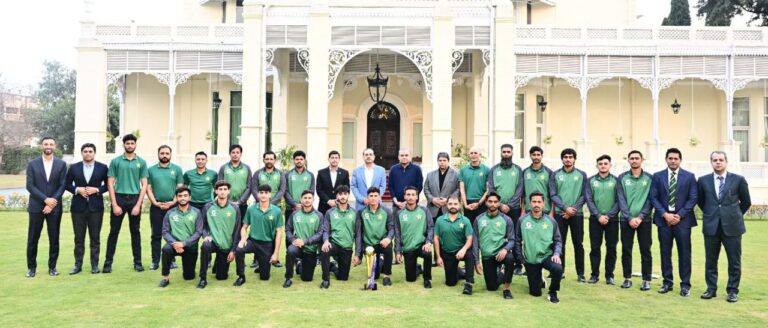 Field Marshal Syed Asim Munir meets Pakistan Under-19 cricket team at GHQ
