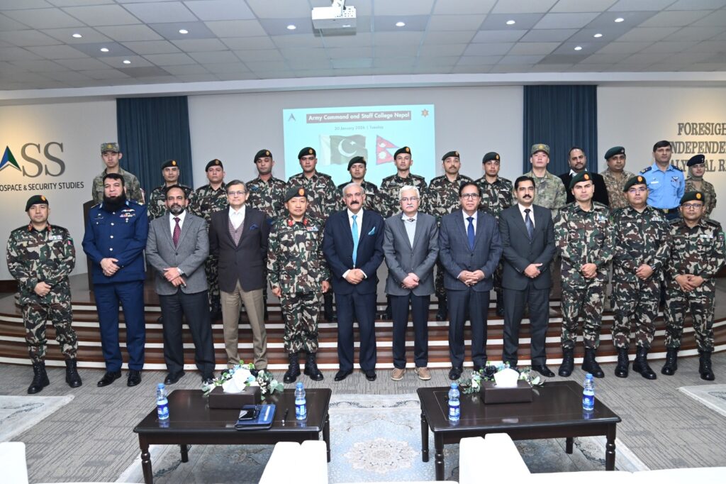 Nepal Army delegation attends aerospace security briefing at CASS Islamabad
