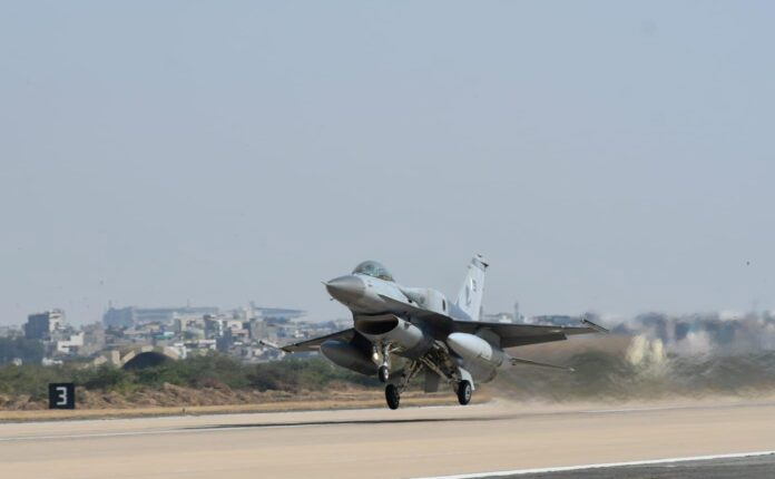 Pakistan Air Force F-16 Block-52 aircraft arriving in Saudi Arabia for Exercise Spears of Victory-2026