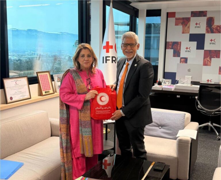 PRCS Chairperson Farzhana Naek meets IFRC and ICRC leadership during her official visit to Geneva.