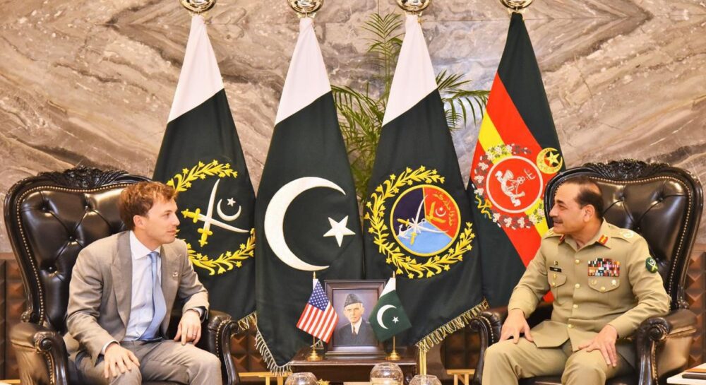 CDF Syed Asim Munir during talks with World Liberty Financial USA delegation.