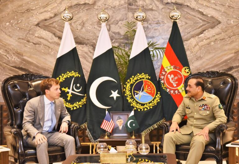 CDF Syed Asim Munir during talks with World Liberty Financial USA delegation.