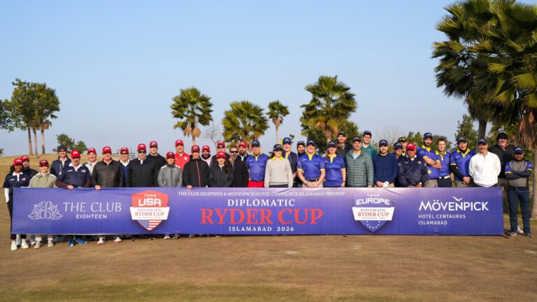 Diplomatic Ryder Cup Islamabad 2026 blends golf and diplomacy at Eighteen Diplomats compete at the Diplomatic Ryder Cup Islamabad 2026 at Eighteen Golf Course, highlighting golf diplomacy in Pakistan.