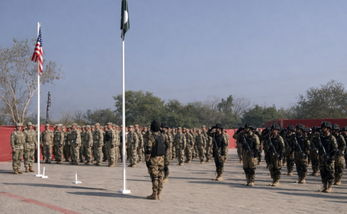 Pakistan and US troops conduct counter-terrorism training during Inspired Gambit–2026 at the National Counter Terrorism Centre in Pabbi.
