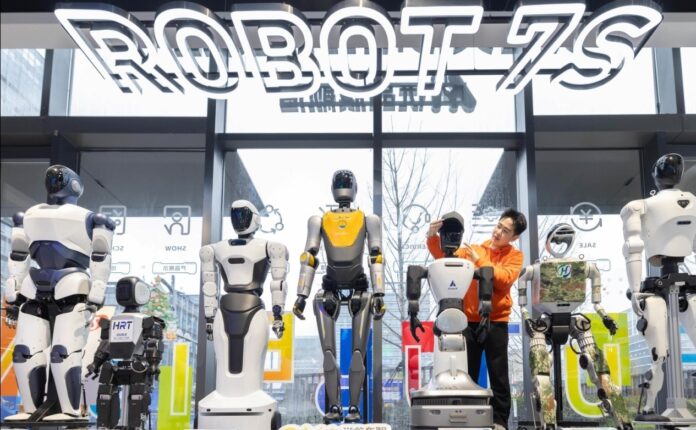 China's first humanoid robot 7S store in Hubei province generating buzz