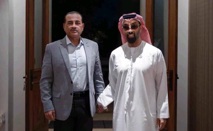 Asim Munir meets Sheikh Tahnoon bin Zayed during official visit to Abu Dhabi.