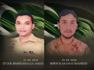 Pakistan Army convoy in Bannu after suicide bombing that killed two soldiers, according to ISPR.