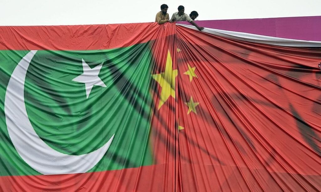 Pak-China flags displayed to mark 75 years of diplomatic relationship