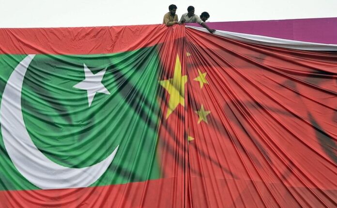 Pak-China flags displayed to mark 75 years of diplomatic relationship