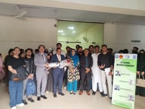 Participants attend a certificate workshop on Xi’s Global Initiatives at the University of the Punjab in February 2025.