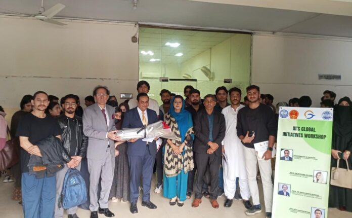 Participants attend a certificate workshop on Xi’s Global Initiatives at the University of the Punjab in February 2025.