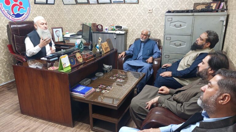 Peshawar district Zakat chairman visits Hamza Foundation Thalassemia center Peshawar district Zakat chairman visits Hamza Foundation Thalassemia center