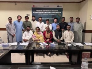 Journalists attend a climate reporting and green skills workshop in Peshawar.
