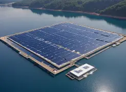 A view of the 500MW floating solar project planned at Keenjhar Lake in Sindh, Pakistan.
