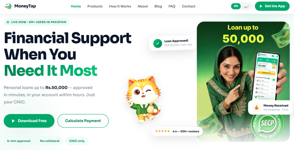 MoneyTap Pakistan introduces its redesigned app, new branding and Tappu mascot as part of a major platform upgrade.