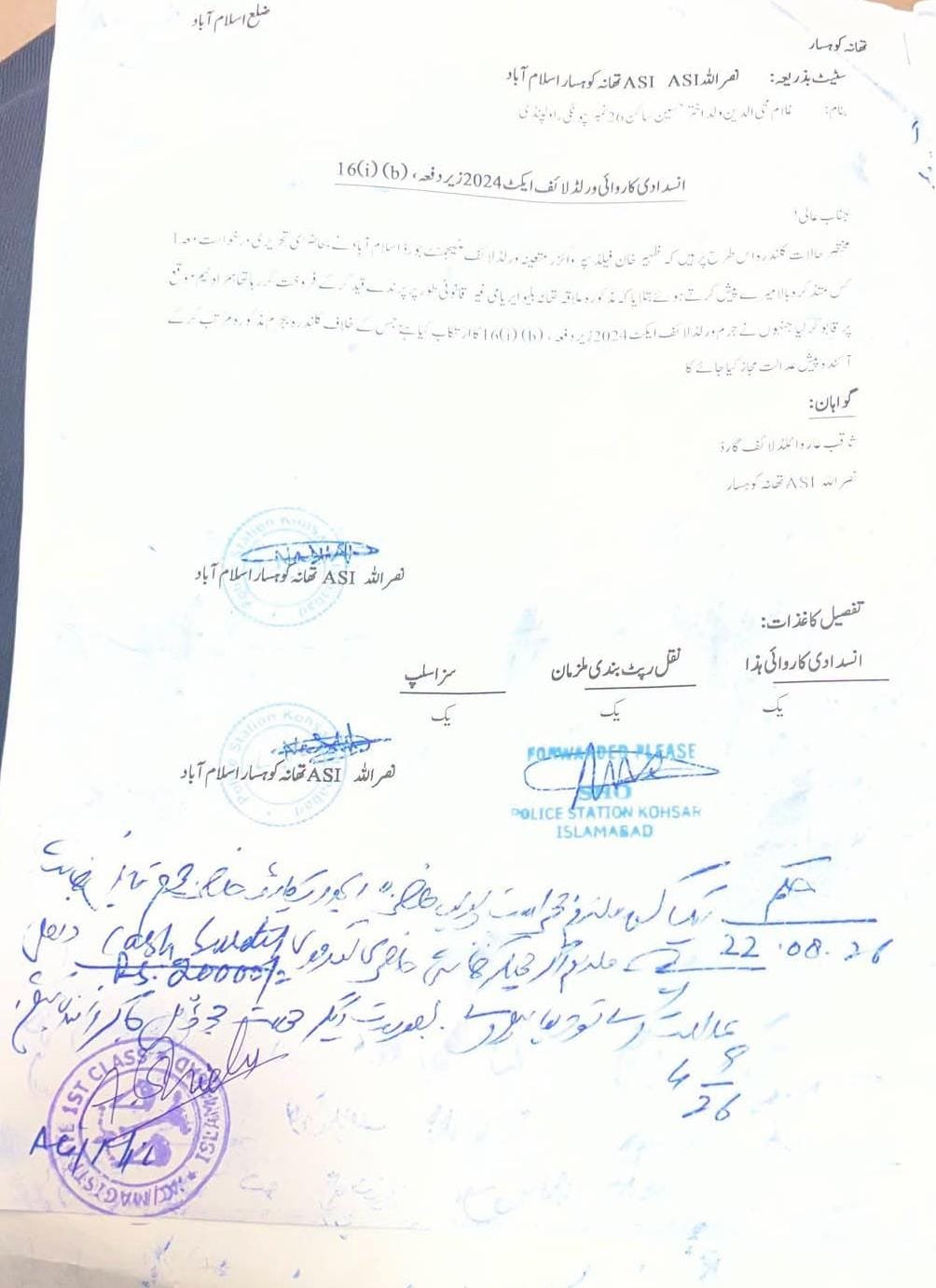 Illegal Bird Captor Fined After Wildlife Rescue Operation in Islamabad