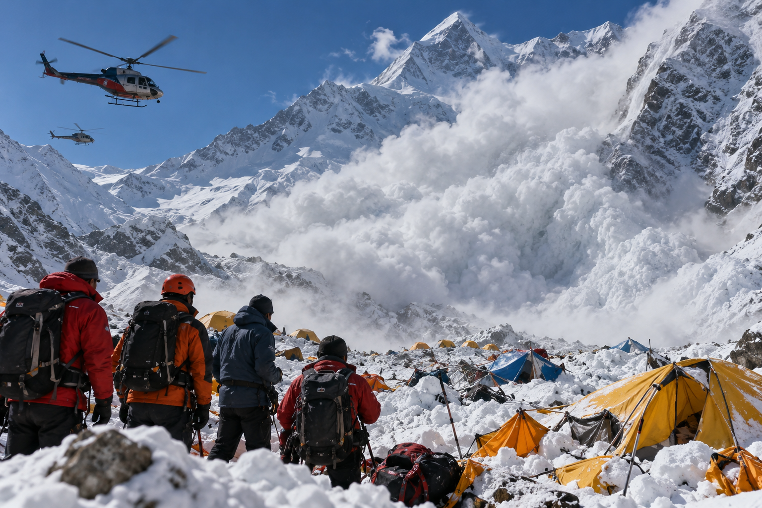 At Least 10 Nepali Climbers and Guides Missing After Avalanche Hits Himlung Peak Base Camp