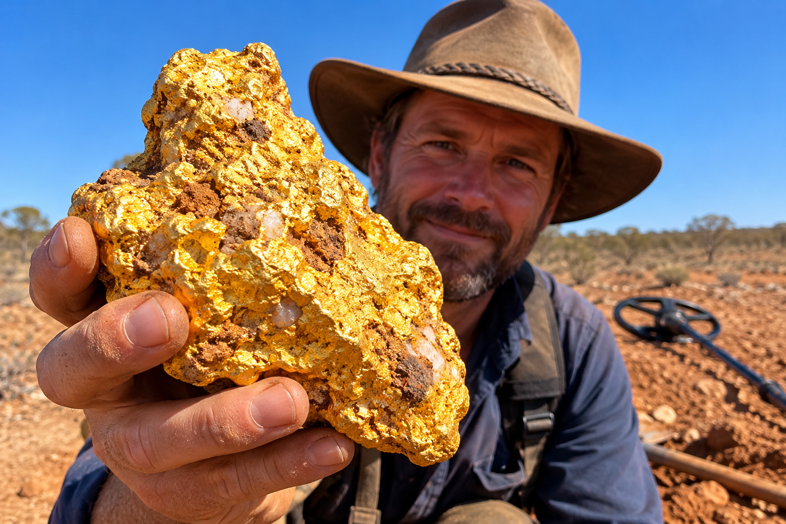 Australian Man Discovers 1.2kg Gold Nugget Worth Up to 0,000