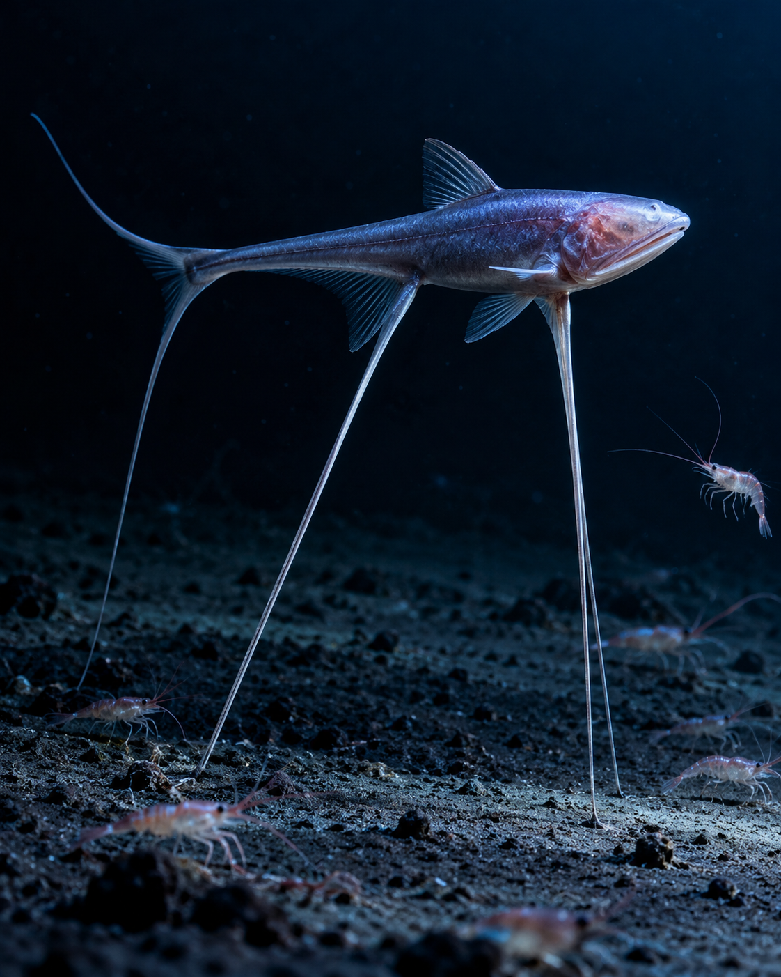Tripod Fish: The Mysterious Deep-Sea Predator That Hunts Without Sight