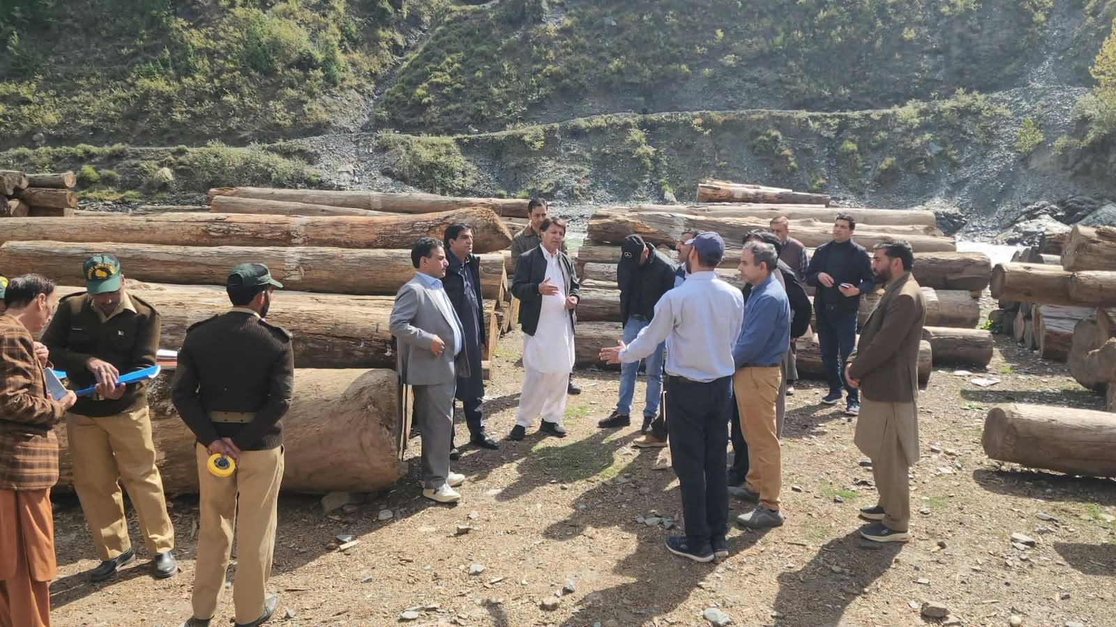 AJK Forest Minister Inspects Official Records at Athmuqam and Salkhala Forest Depots