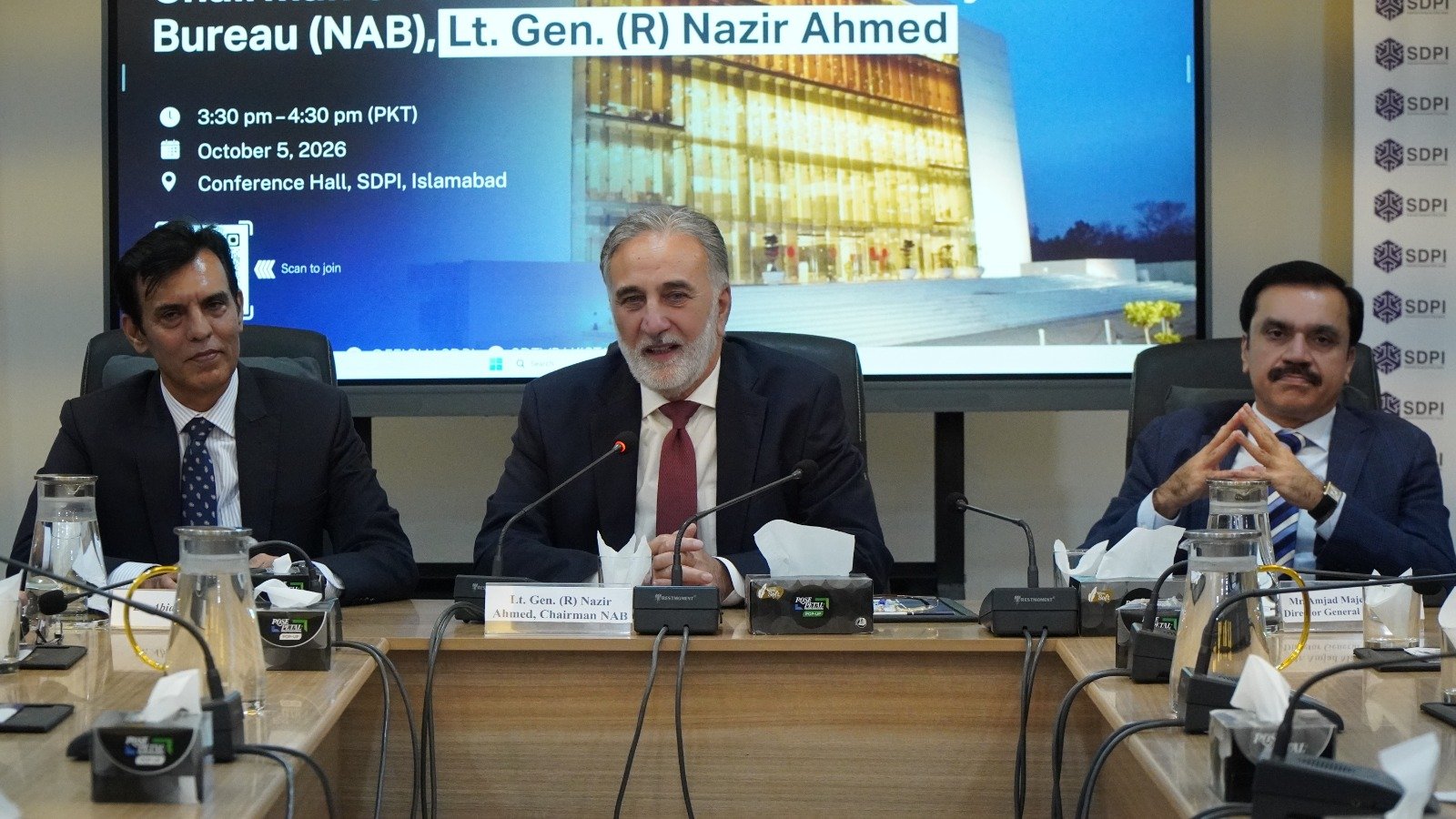 NAB seeks long-term partnership with SDPI for research-backed reforms: Gen Nazir